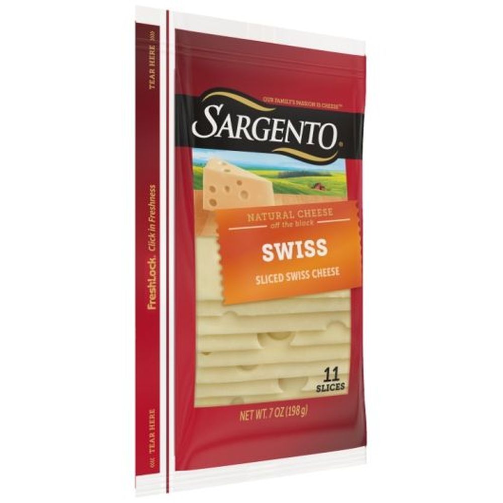 Sargento Swiss Natural Cheese Slices, 7 Ounce -- 9 Per Case