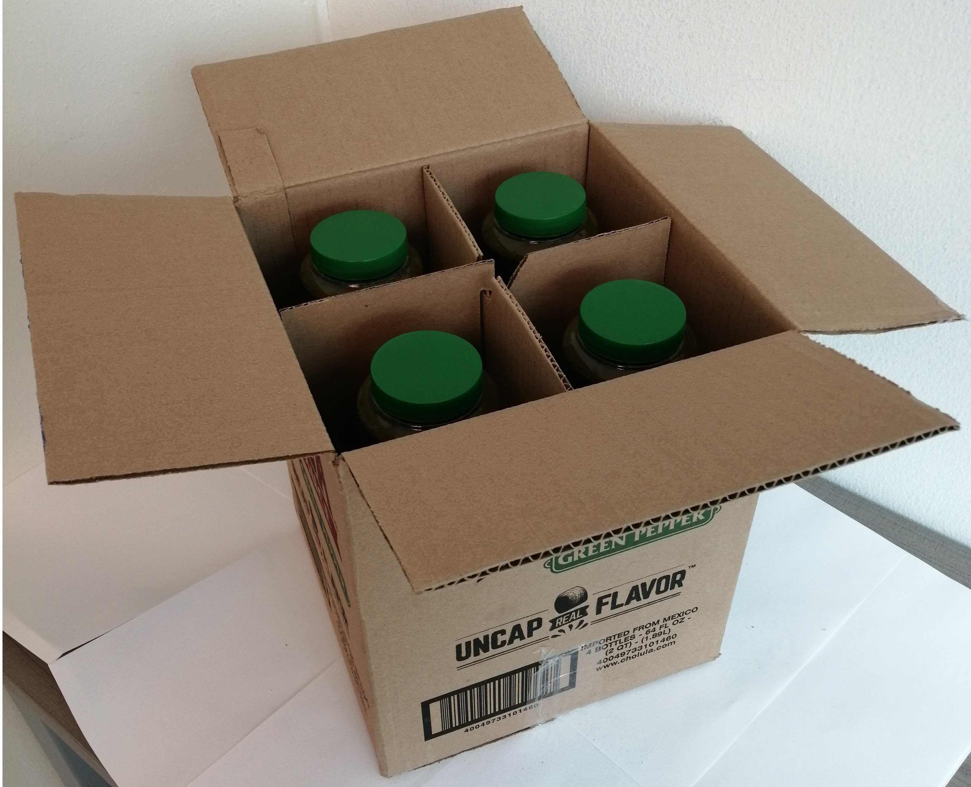 Cholula Green Pepper Hot Sauce, 64 Fluid Ounce -- 4 Per Case