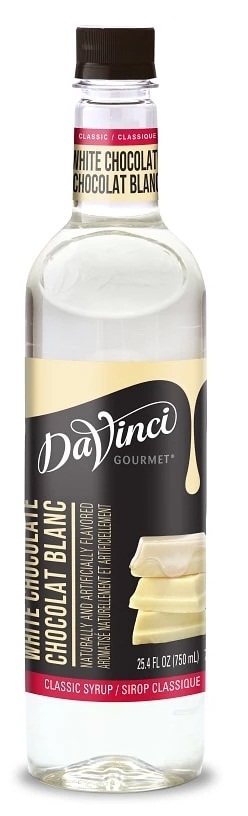Davinci Gourmet Classic White Chocolate Syrup, 750 Ml Plastic Bottle -- 4 Per Case