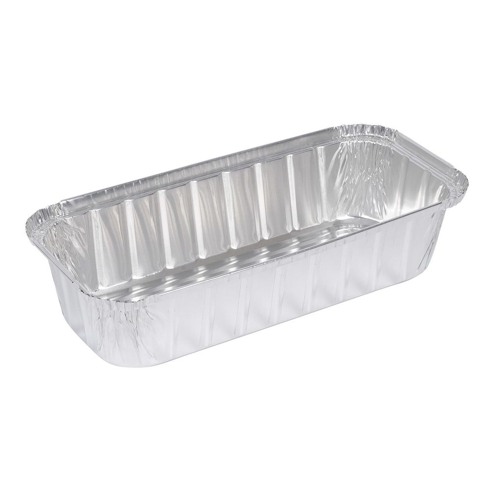 Chef's Seal Aluminum Silver Standard Weight Oblong Foil Pan, 3 Pound Capacity -- 250 per case