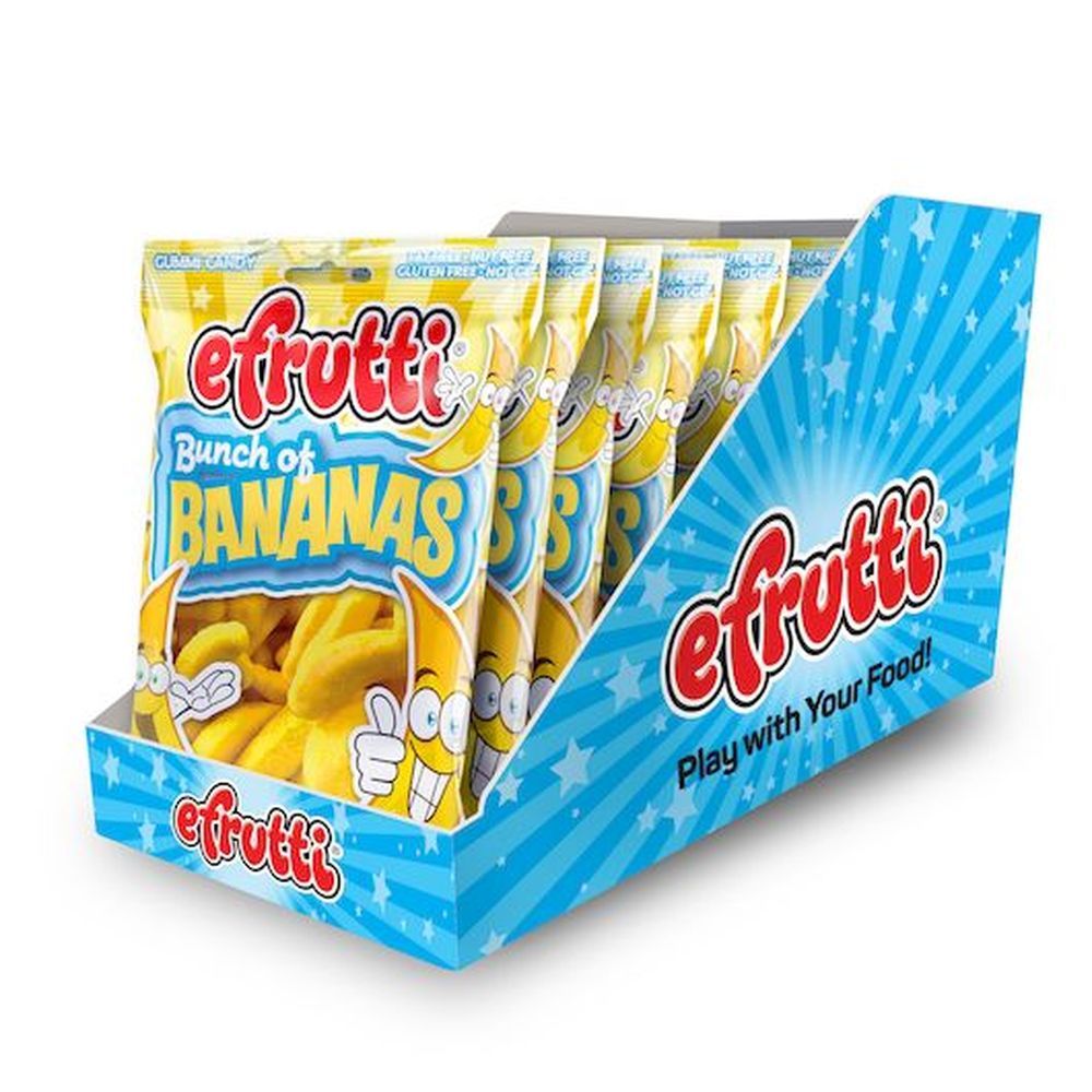 Efrutti Bunch Of Bananas Gummi Candy, Display, 100 Gram -- 12 Per Case
