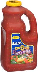 B and G Ortega Medium Thick and Chunky Salsa, 135 Ounce -- 4 per case.