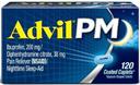 Advil PM Ibuprofen 38mg Pain Relievers Caplet, 120 per unit -- 36 per case