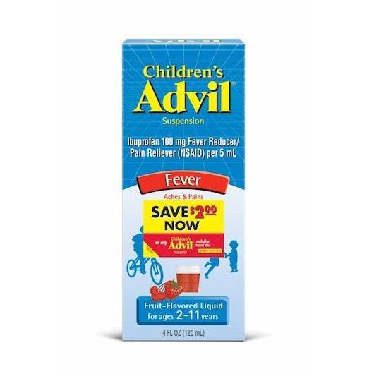 Advil Childrens Suspension Fruit Flavored Liquid, 4 Fluid Ounce -- 36 per case