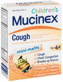 Reckitt Benckiser Mucinex Childrens Mini Melts Orange Creme Flavor Cough Granule - 12 count per pack -- 24 packs per case