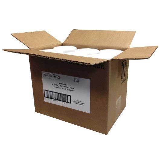 Brite Shine Stainless Steel Cleaner and Polish Wipes - 40 count per pack -- 6 packs per case