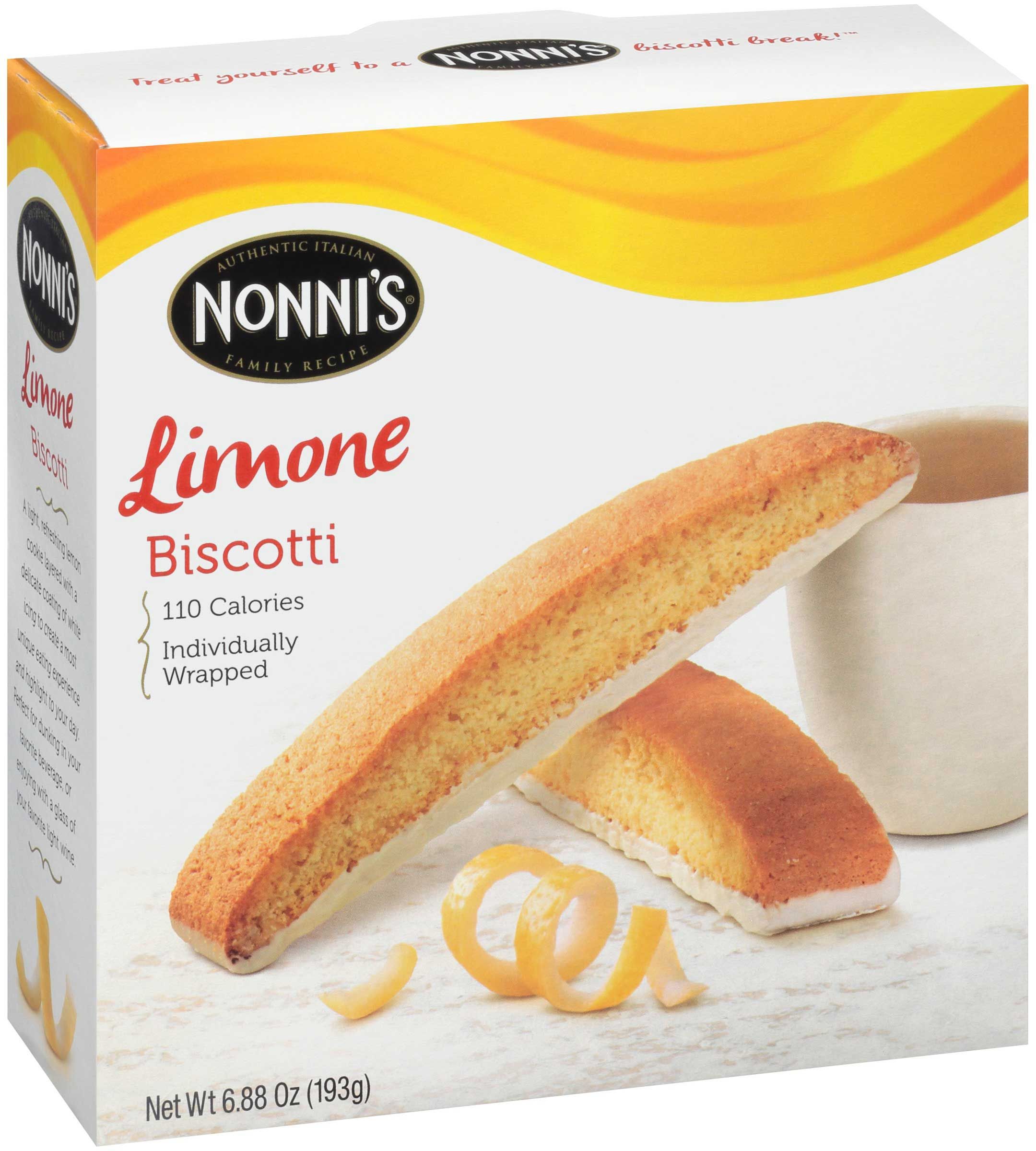 Nonni's Limone Biscotti, 6.88 Ounce -- 48 Per Case