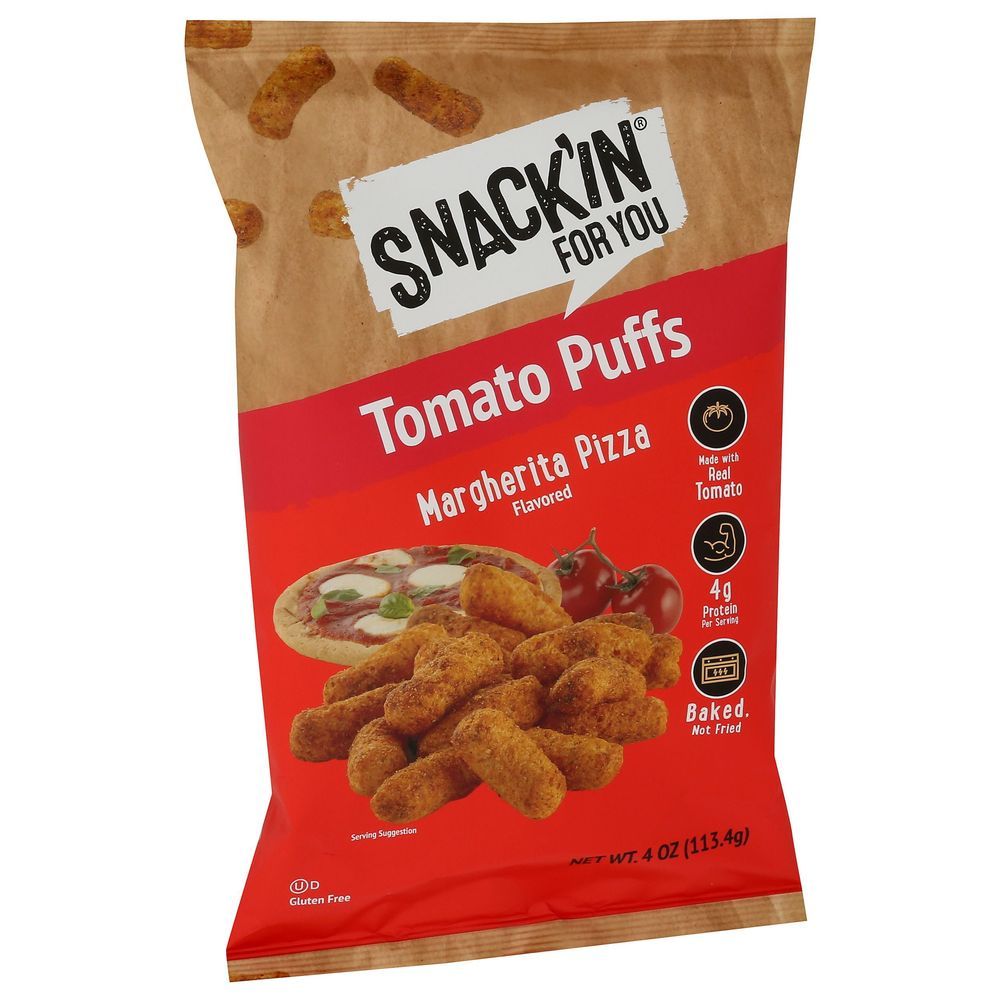 Snackin For You Margherita Pizza Tomato Puffs, 4 Ounce -- 12 Per Case