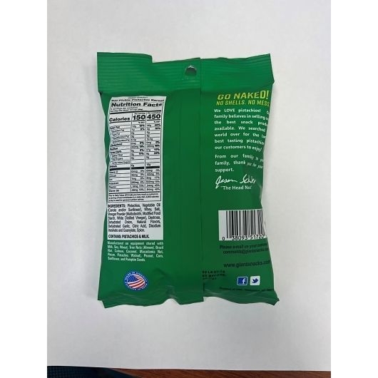 Giants Naked Dill Pickle Pistachio, 3 Ounce -- 10 per case