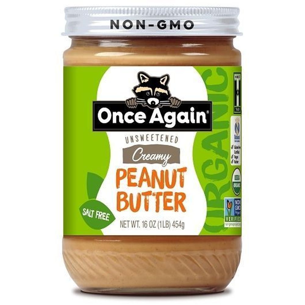 Once Again Nut Butter Smooth and Organic No Salt Added Peanut Butter, 16 Ounce -- 6 per case