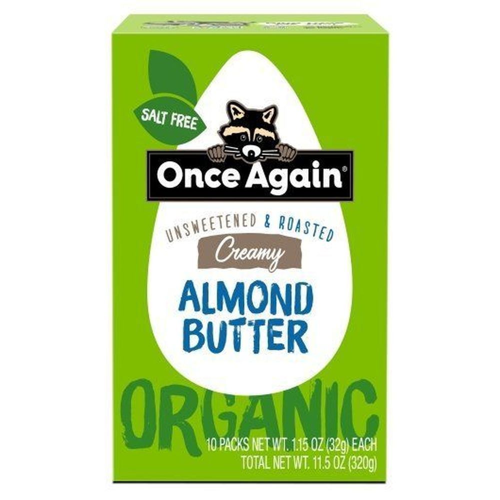 Once Again Nut Butter Organic Creamy Almond Butter, Squeeze Pack, 1.15 Ounce -- 60 Per Case