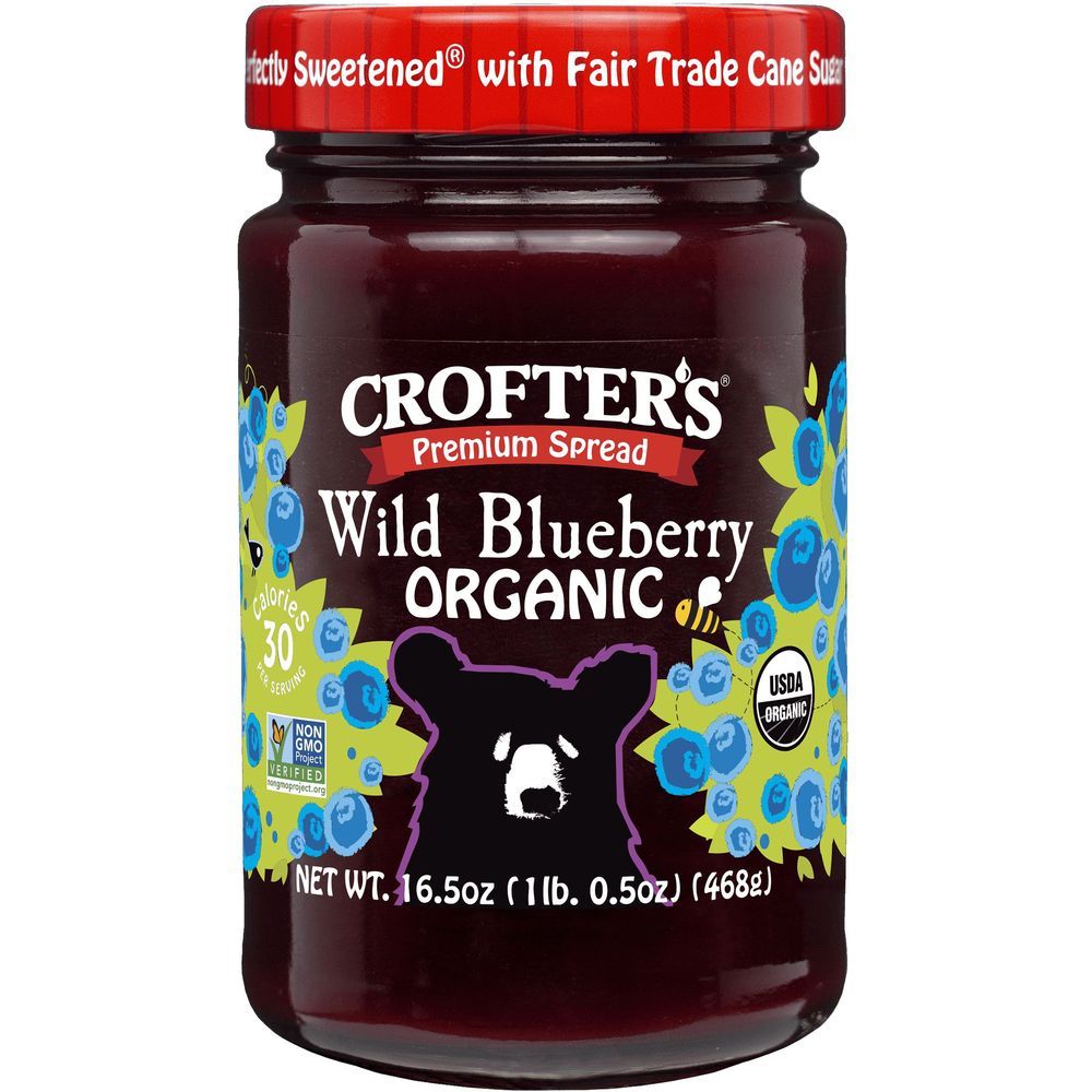 Crofter's Organic Wild Blueberry Premium Spread, 16.5 Ounce -- 6 Per Case