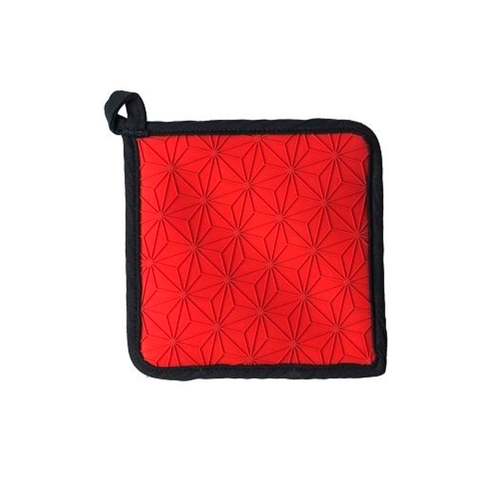 Lodge Red Silicone And Fabric Trivet/potholder, 6 Count
