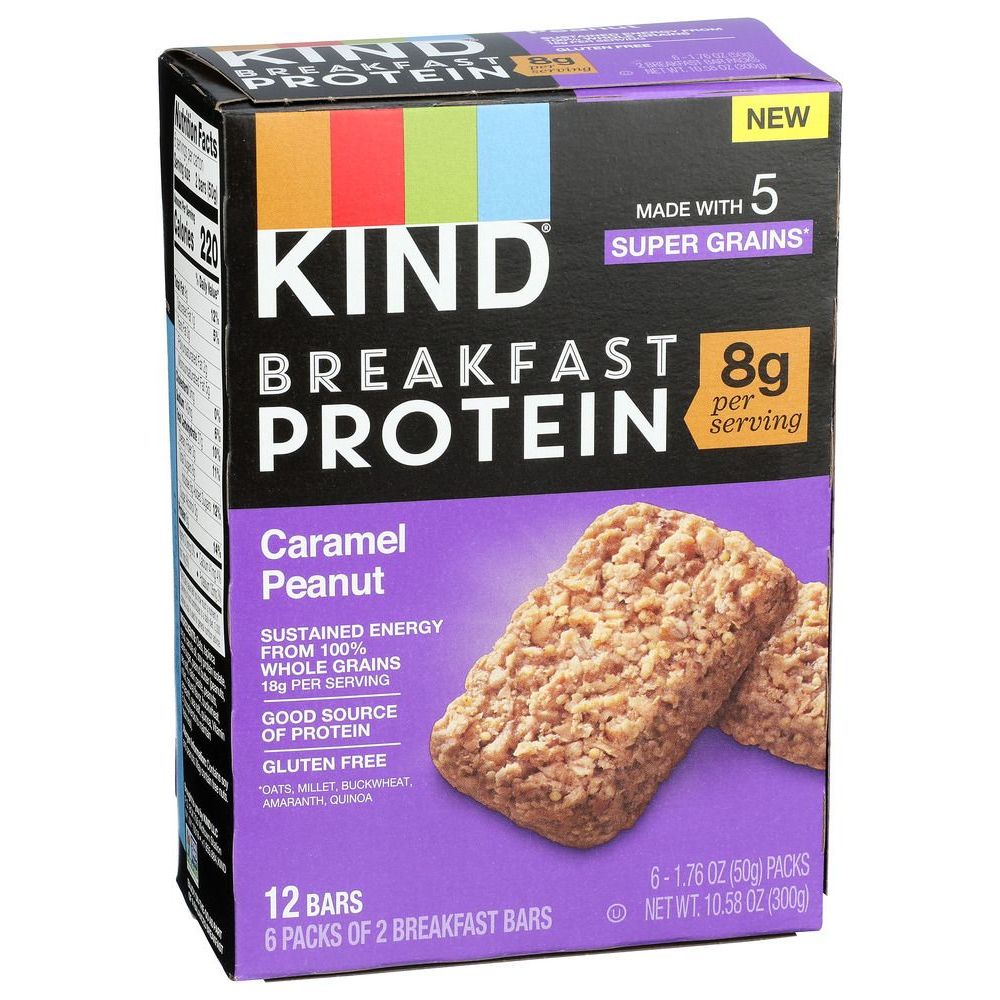 KIND Breakfast Caramel Peanut Protein Bar, 10.58 Ounce -- 5 per case