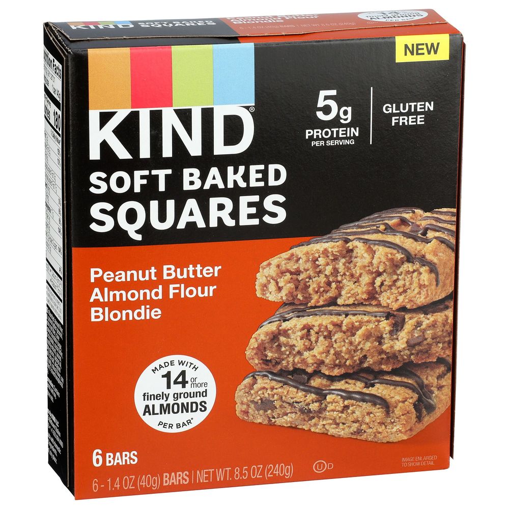 Kind Peanut Butter Almond Flour Soft Baked Squares Blondie Bar, 1.4 Ounce -- 48 per case