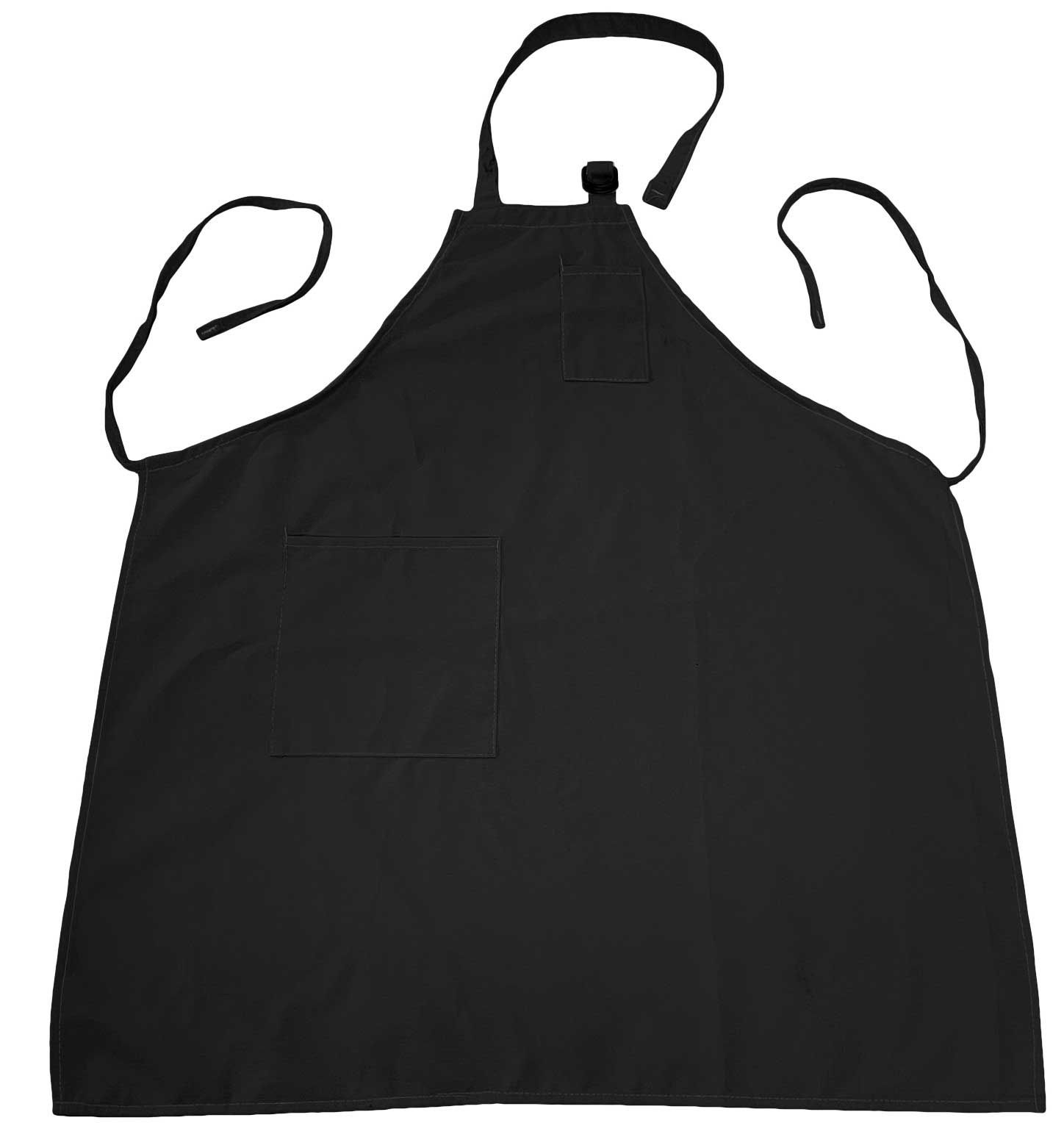 Intedge Black Poly/cotton Adjustable D Ring Apron With 2 Pockets