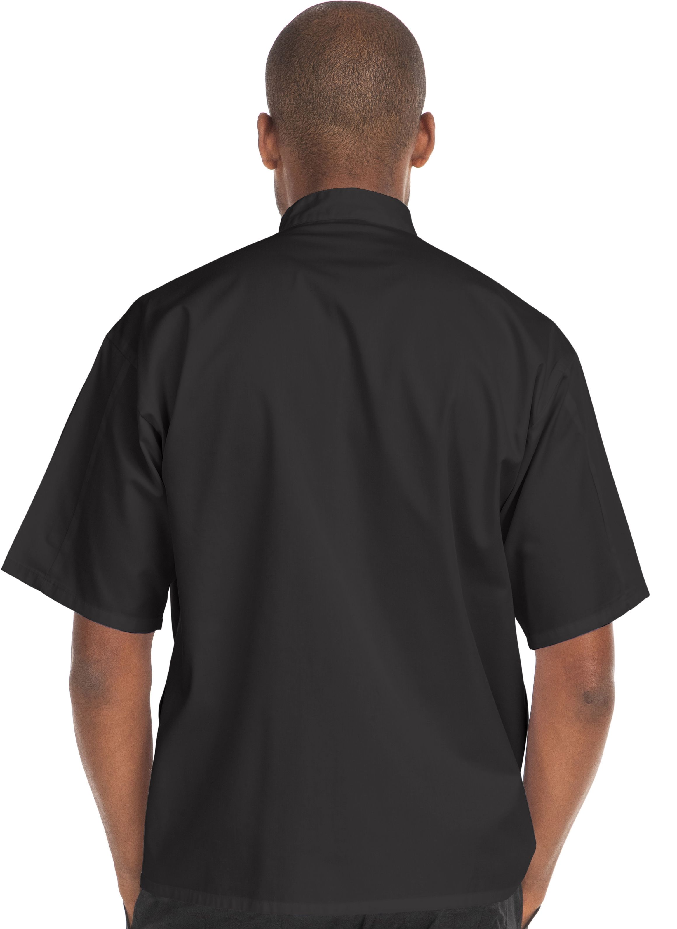 Hey Chef Black Extra Small 10 Button Short Sleeve Coat