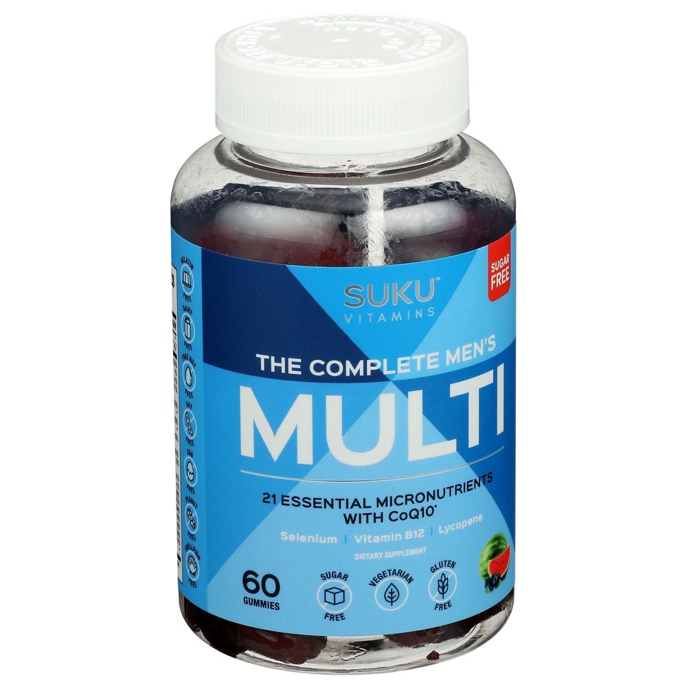 Suku Vitamins The Complete Mens Multivitamin Gummies, 60 Count