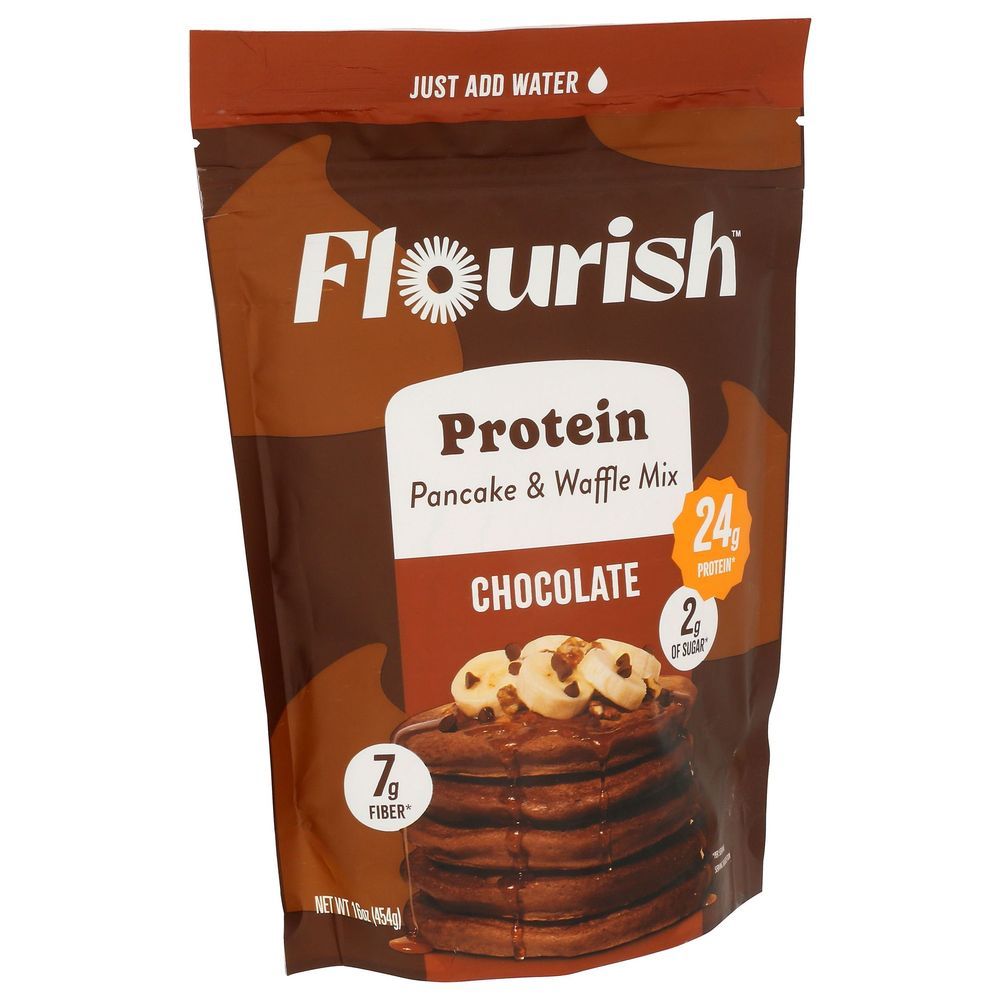 Flourish Chocolate Protein Pancake Mix, 16 Ounce -- 8 Per Case