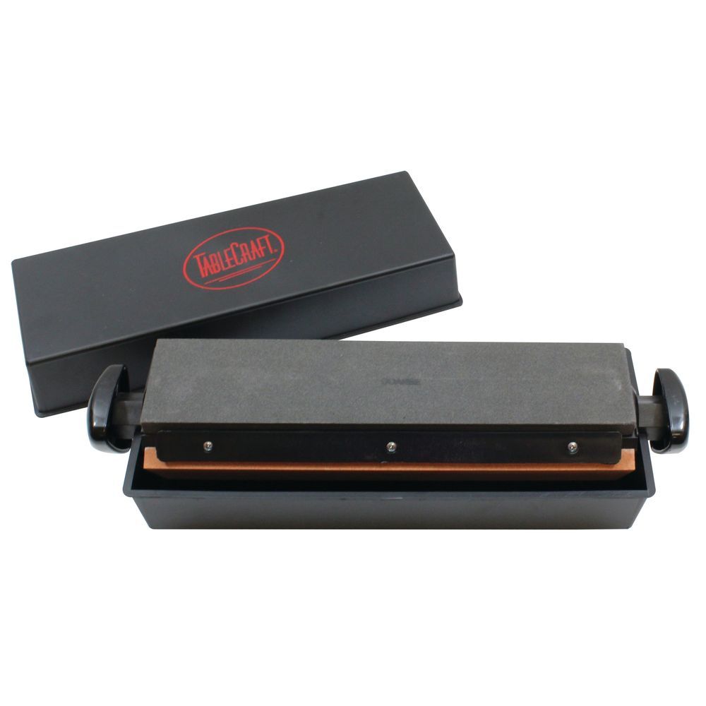Tablecraft Carbide Black Three-way Sharpening System, 15 X 4.875 X 4 Inch
