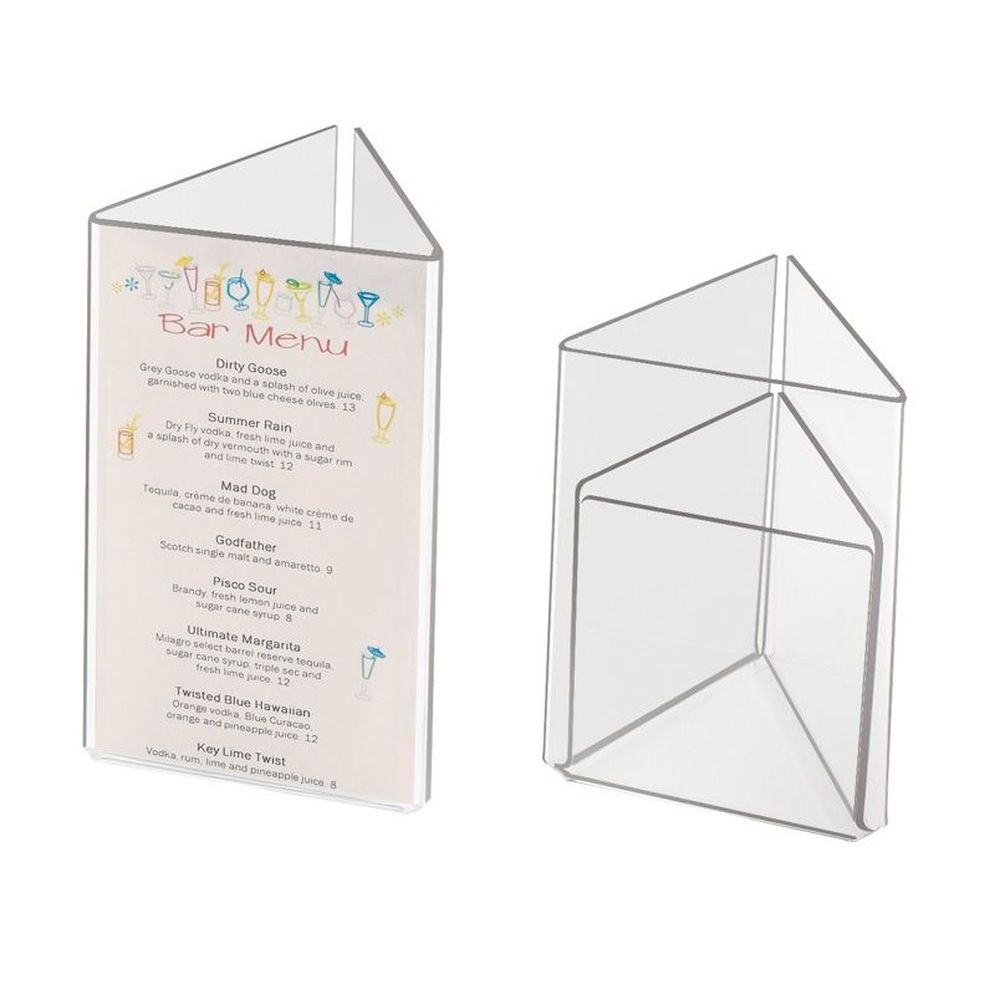 Cal-mil Classic Clear Acrylic Triangle Turntable Cardholder, 4 X 6 Inch