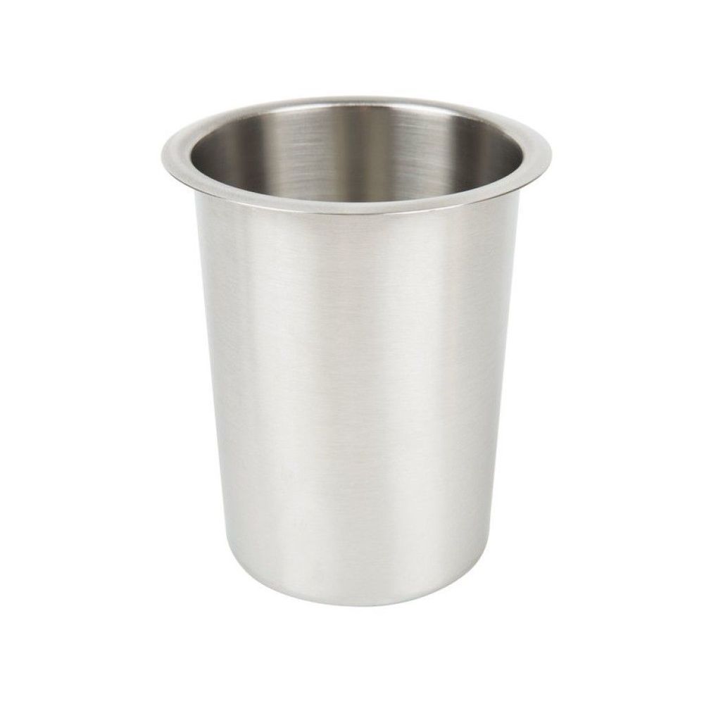Cal-mil Solid Stainless Steel Flatware Cylinder, 4.50in L X 4.50in W X 5.50in H
