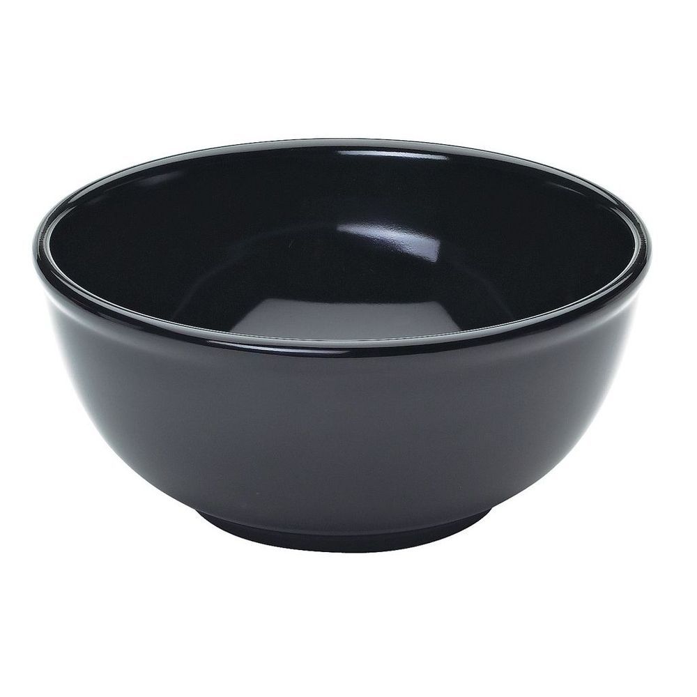 Cal-mil Black Melamine Round Bowl, 8 Inch -- 3 Per Case