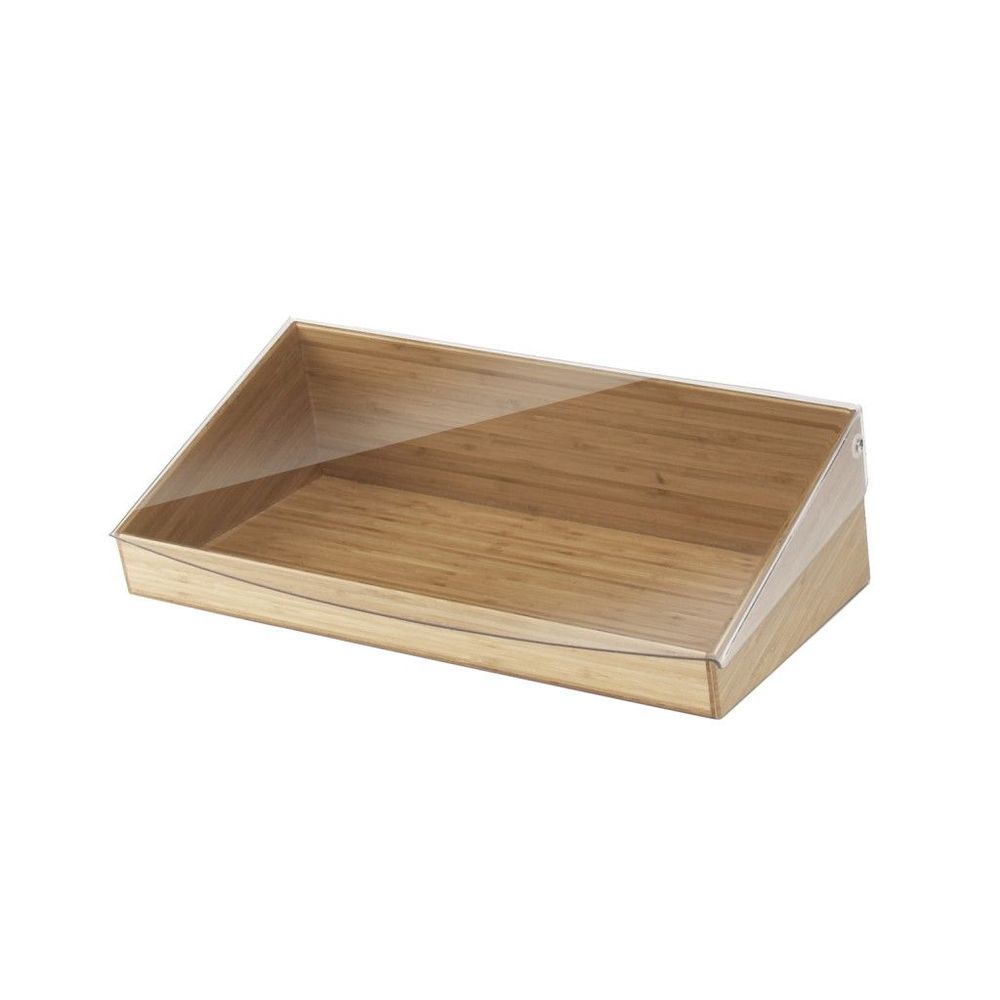 Cal-mil Bamboo Display Bin With Clear Lid, 20 X 12 X 7 Inch