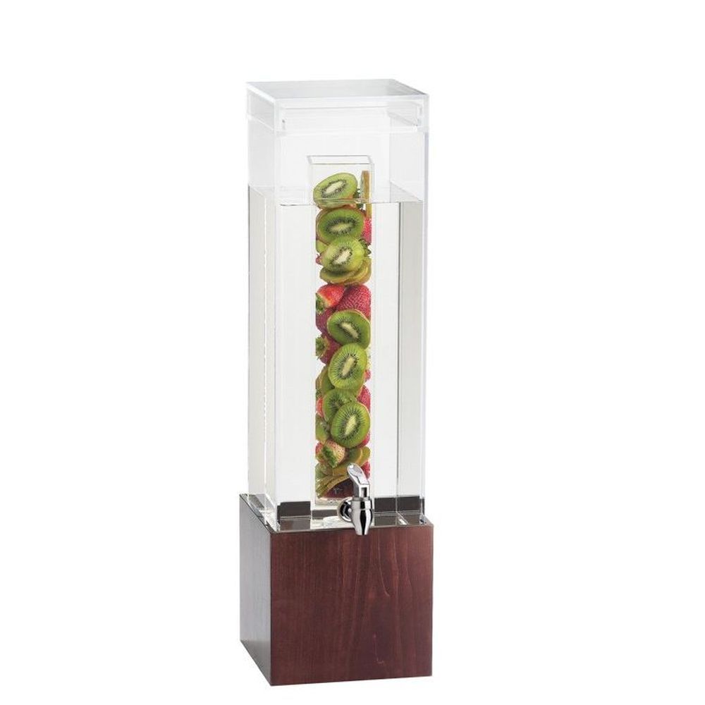 Cal-mil Westport Wood 3 Gallon Acrylic Beverage Dispenser With Infusion Chamber, 8.25 X 9.75 X 26.75 Inch