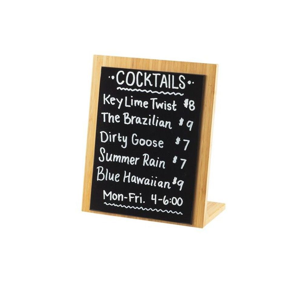 Cal-mil Bamboo Framed Write On Easel Board, 8.5 X 11 Inch