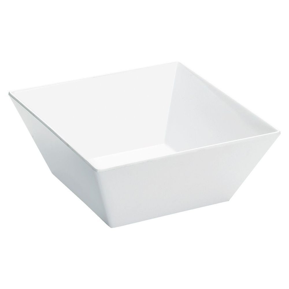 Cal-mil White Melamine Large Square Bowl, 12 X 12 X 5 Inch
