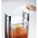 Cal-Mil Black One By One Acrylic Ice Chamber Beverage Dispenser with Handle, 9 x 9 x 28.5 inch