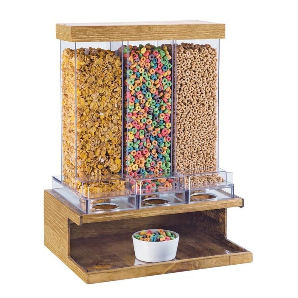 Cal-mil Madera 3 Section Cereal Dispenser, 18 X 14.5 X 24 Inch
