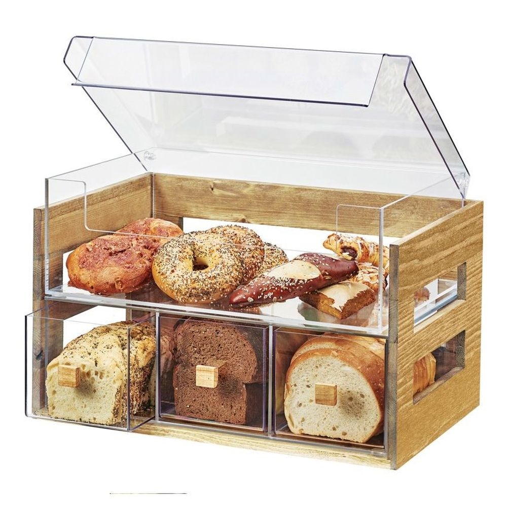 Cal-Mil Reclaimed Wood 2 Tier Bread Display Case, 20.125 x 12.75 x 13.125 inch