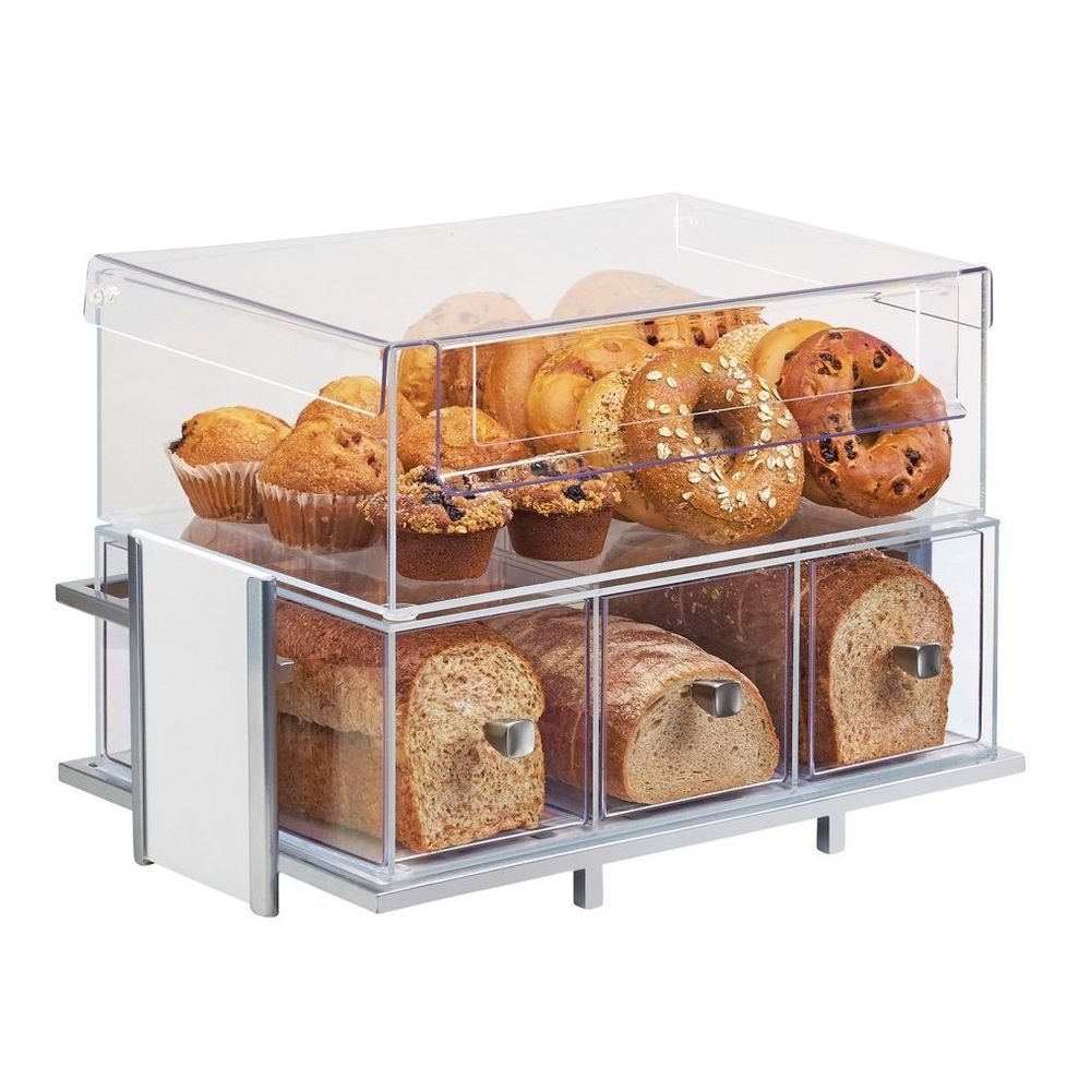 Cal-Mil Eco Modern White Merchandiser Set with Frame Bin and Bread Box, 21 x 13 x 13 inch