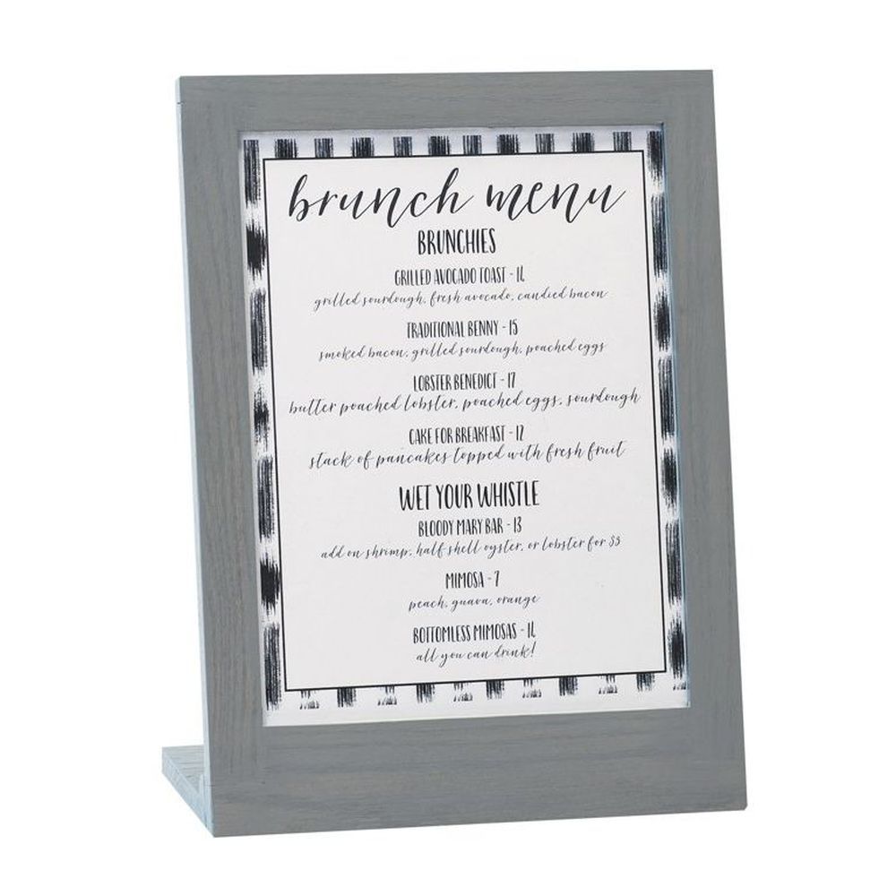 Cal-mil Oak Ashwood Gray Frame Card Holder, 9 X 4 X 11 Inch -- 6 Per Case