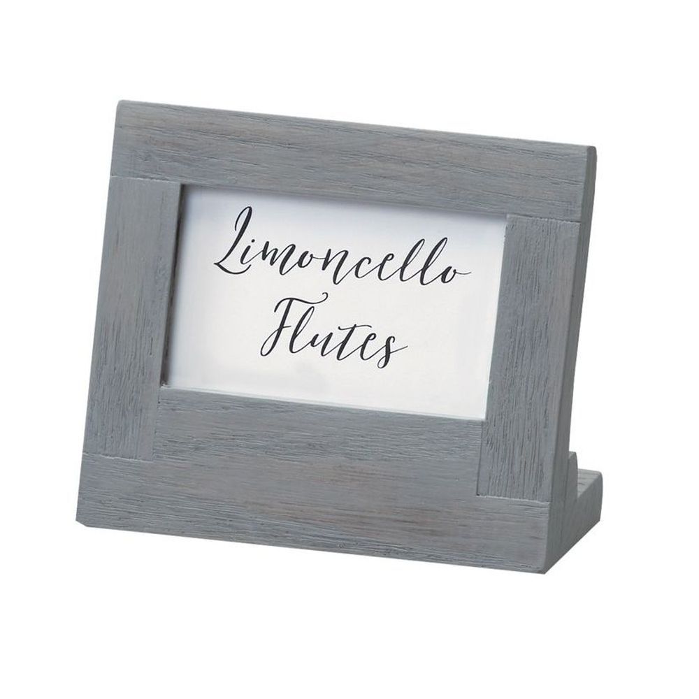 Cal-mil Oak Ashwood Gray Frame Card Holder, 5 X 2.5 X 4.5 Inch -- 6 Per Case