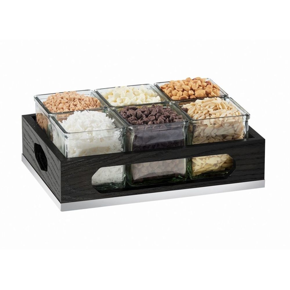 Cal-Mil Cinderwood Six Jar Display, 12.75 x 9 x 5.125 inch