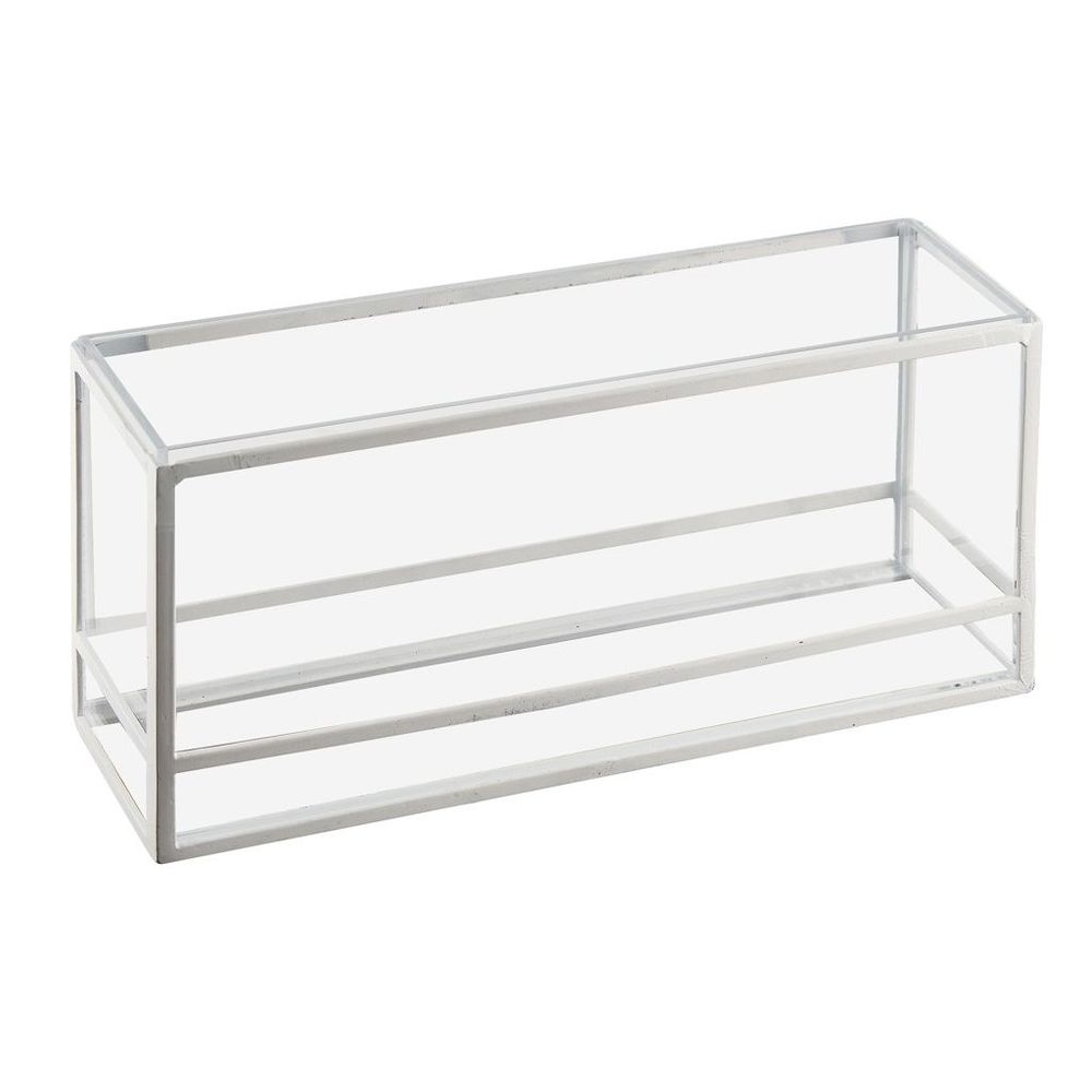 Cal-Mil Monterey White Rectangle Presentation Case, 5 x 15 x 7 inch