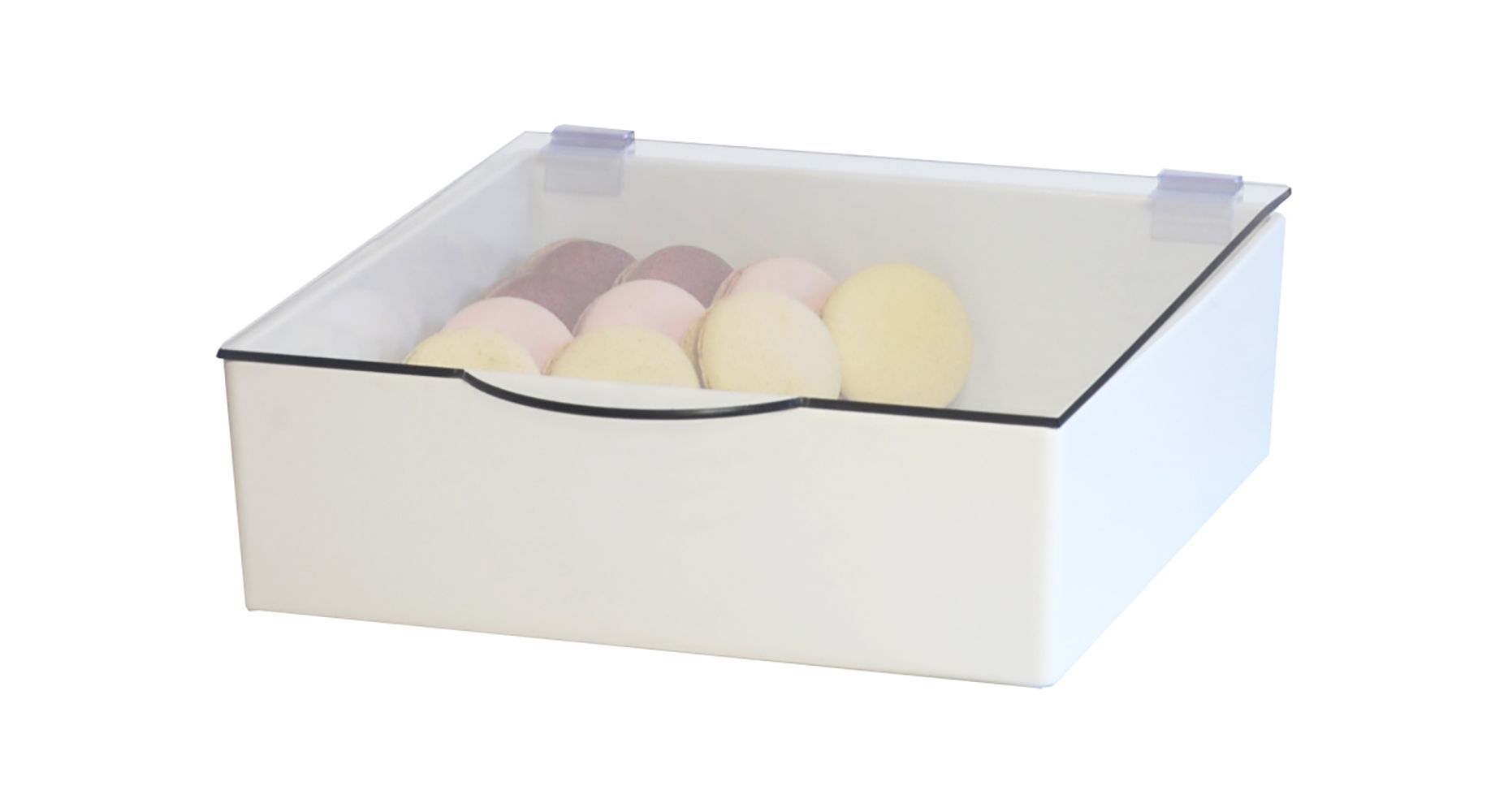 Cal-Mil Lid with Memory Hinge for 1393 Melamine Box, 10 inch Width x 11 inch Depth x 0.25 inch Height