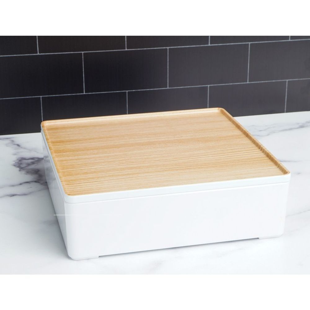 Cal-Mil Natural Wood Melamine Bento Box Lid Only, 10 inch Width x 10 inch Depth x 0.5 inch Height -- 6 per case