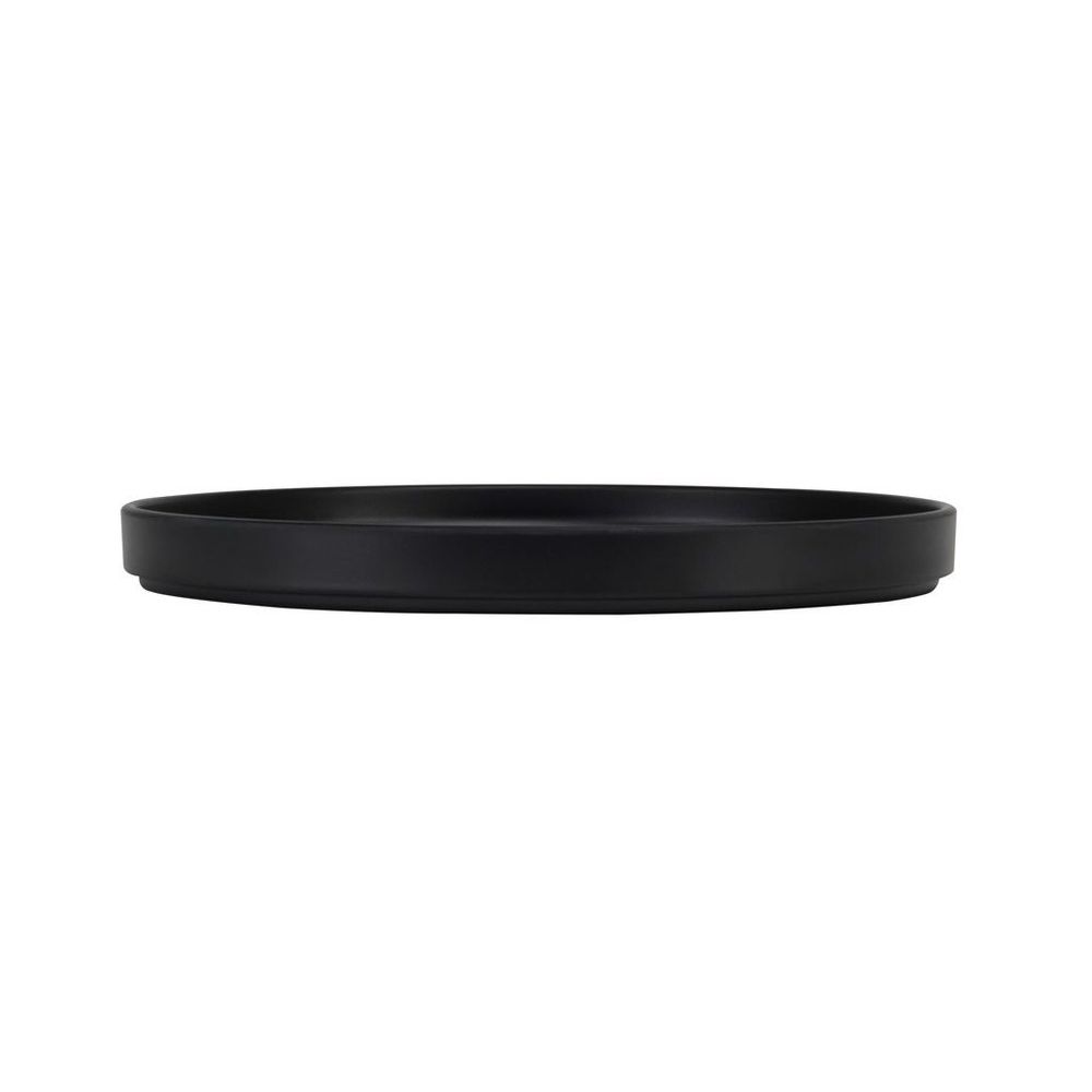 Cal-Mil Hudson Black Low Rim Melamine Plate, 10.25 inch Dia. x 1 inch Height