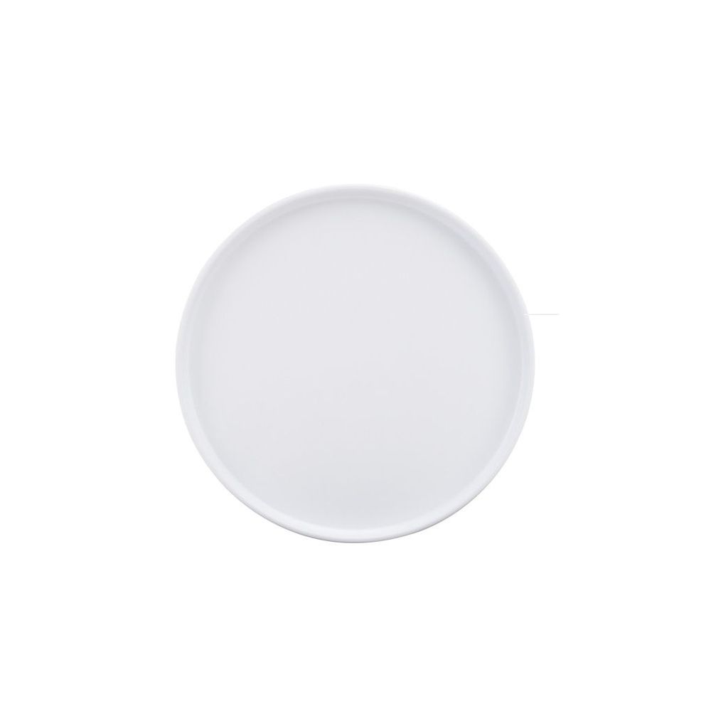 Cal-Mil Hudson White Low Rim Melamine Plate, 10.25 inch Dia. x 1 inch Height -- 6 per case