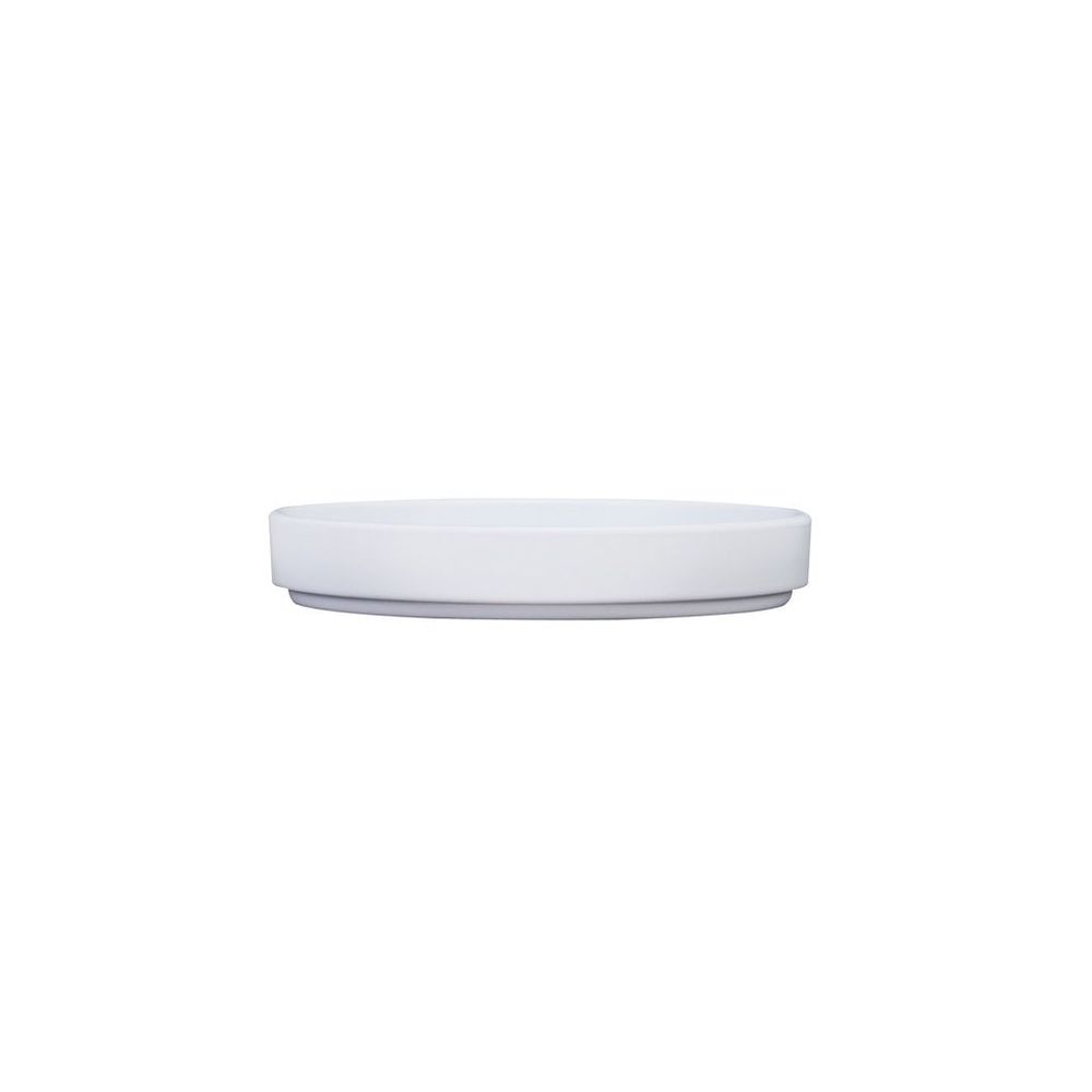 Cal-Mil Hudson White Low Rim Melamine Plate, 8.25 inch Dia. x 1 inch Height