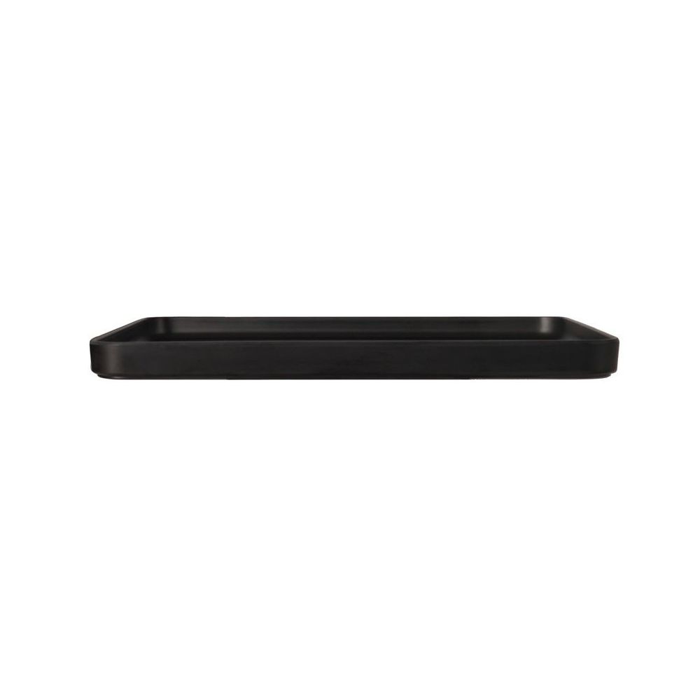 Cal-Mil Hudson Black Rectangular Melamine Platter, 13 inch Width x 9.5 inch Depth x 1 inch Height -- 6 per case