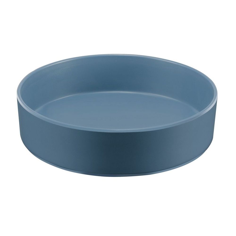 Cal-Mil Hudson Stone Blue Raised Rim Melamine Bowl, 10 inch Dia. x 2.5 inch Height -- 6 per case