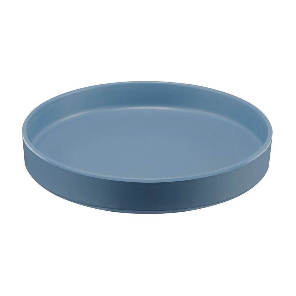 Cal-Mil Hudson Stone Blue Raised Rim Melamine Plate, 10 inch Dia. x 1.5 inch Height -- 6 per case