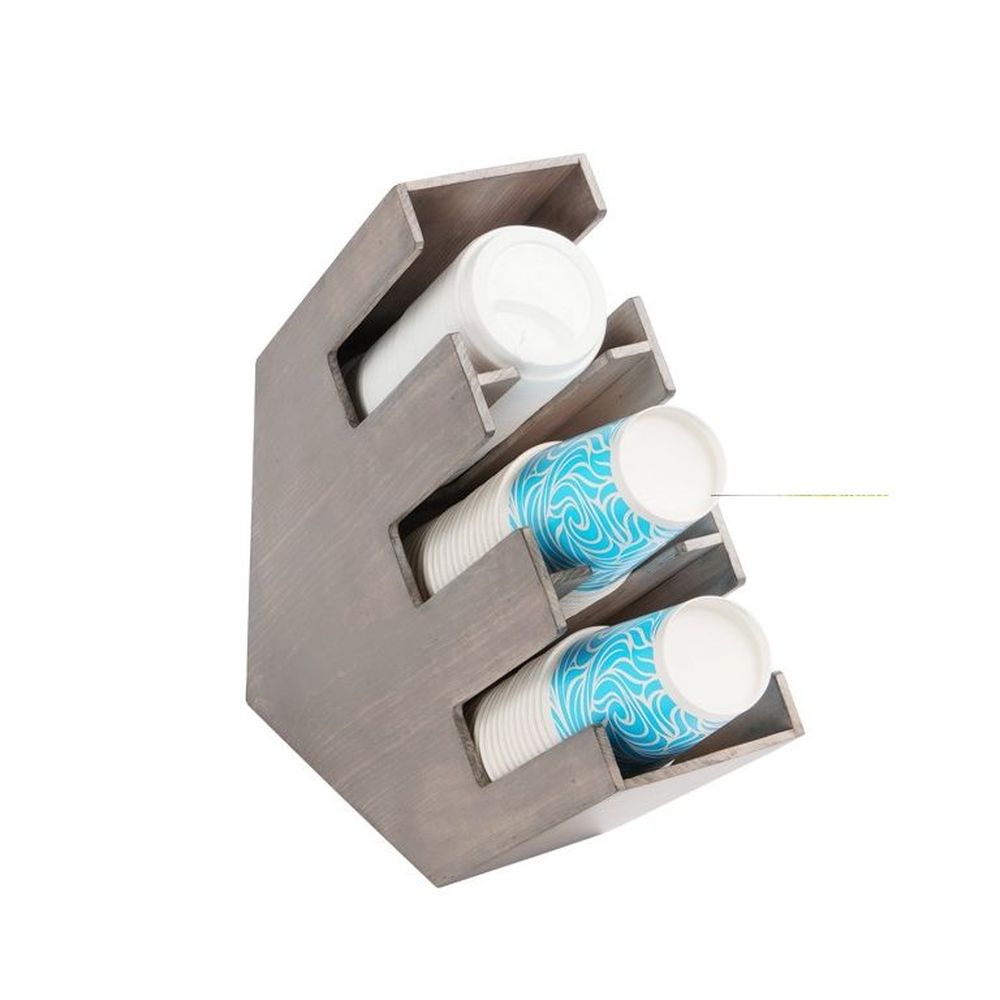 Cal-Mil Aspen 3-Section Countertop Cup/Lid Organizer, 4.5 inch Width x 17 inch Depth x 16.25 inch Height