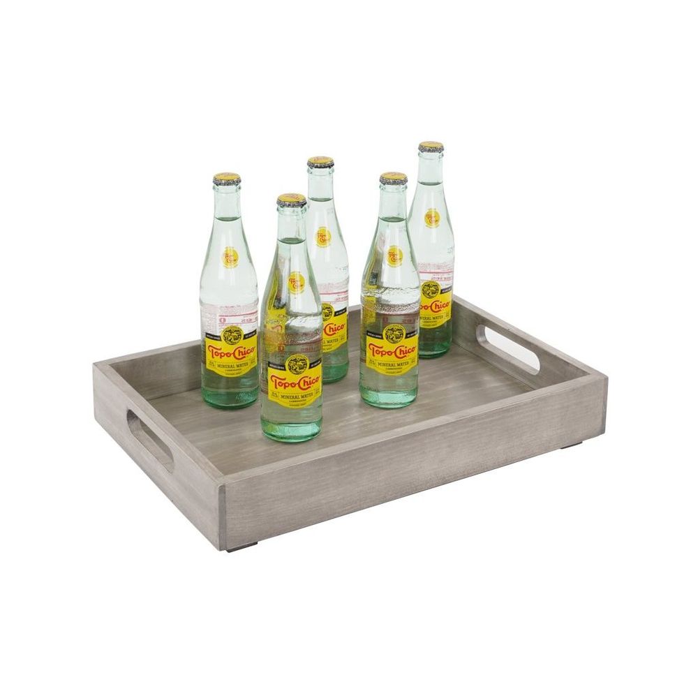 Cal-Mil Aspen Accent Room Service Tray, 16 inch Width x 13 inch Depth x 2.25 inch Height -- 2 per case