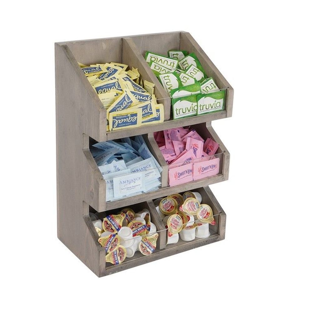 Cal-Mil Aspen 6 Section Condiment Organizer, 11 inch Width x 7 inch Depth x 16 inch Height